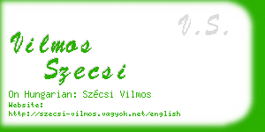 vilmos szecsi business card